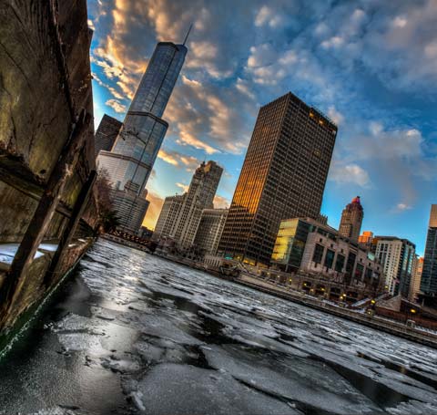 Frozen Chicago River